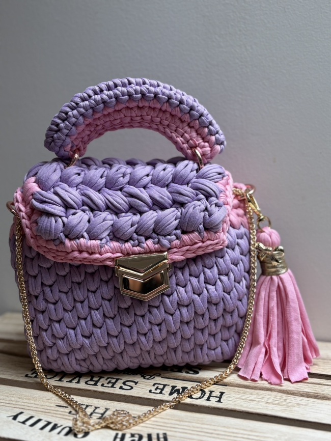 Sac Lovely violet et rose
